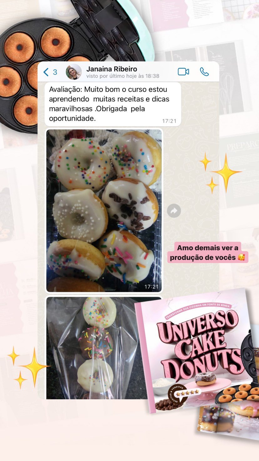 depoimento aluna universo cake donuts curso mini donuts embalagens template canva receitas (8)